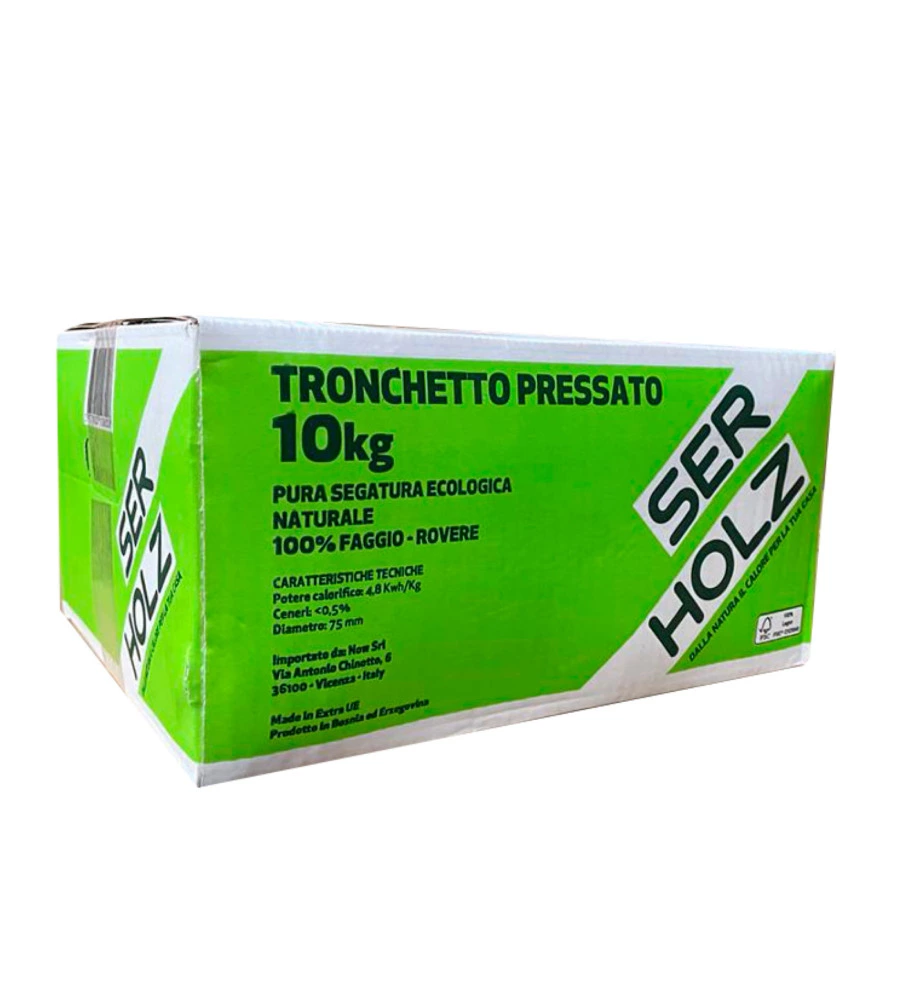 Tronchetto di faggio/rovere - scatola da 10 kg